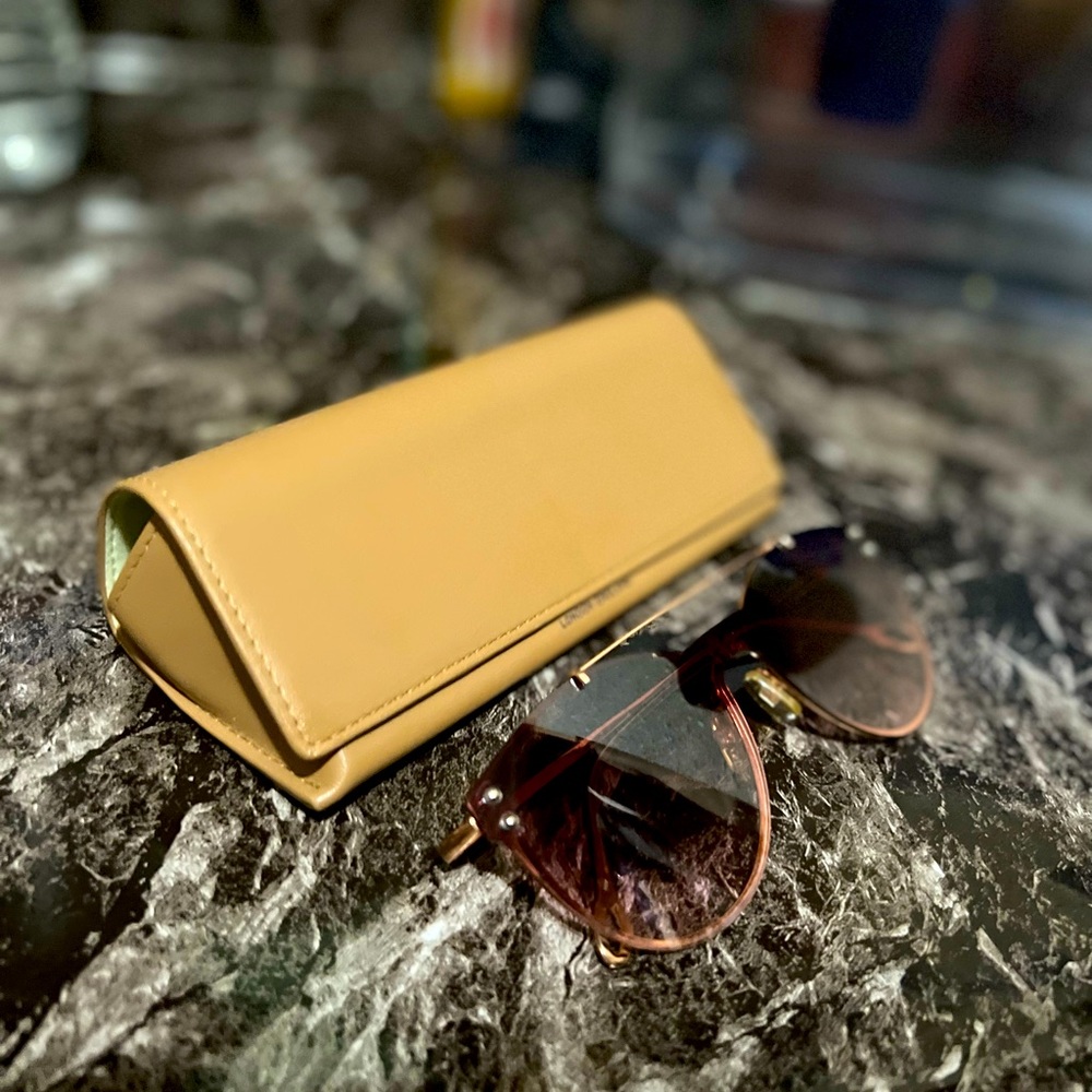 Versace 19V69 Italia Elisa Round Sunglasses Rose Gold Metal Brown Gradient Lens